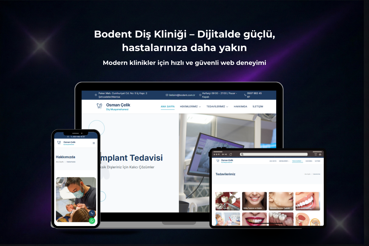 Bodent – Premium Diş Kliniği Web Sitesi