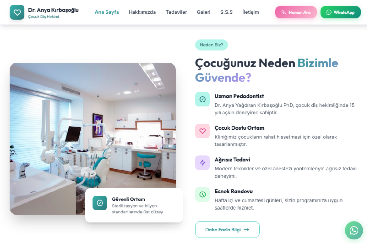 Dr. Anya Yağdıran Kırbaşoğlu – Çocuk Diş Kliniği Web Sitesi - Görsel 5