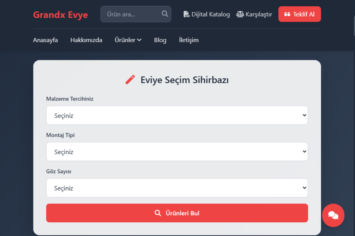 GrandX Evye – Ürün Kataloğu ve Varyasyonlu Tanıtım Sitesi - Görsel 2