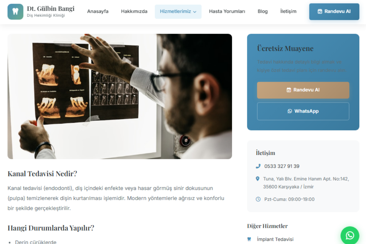 Gülbin Bangi Diş Kliniği – Kurumsal Klinik Web Sitesi - Görsel 5