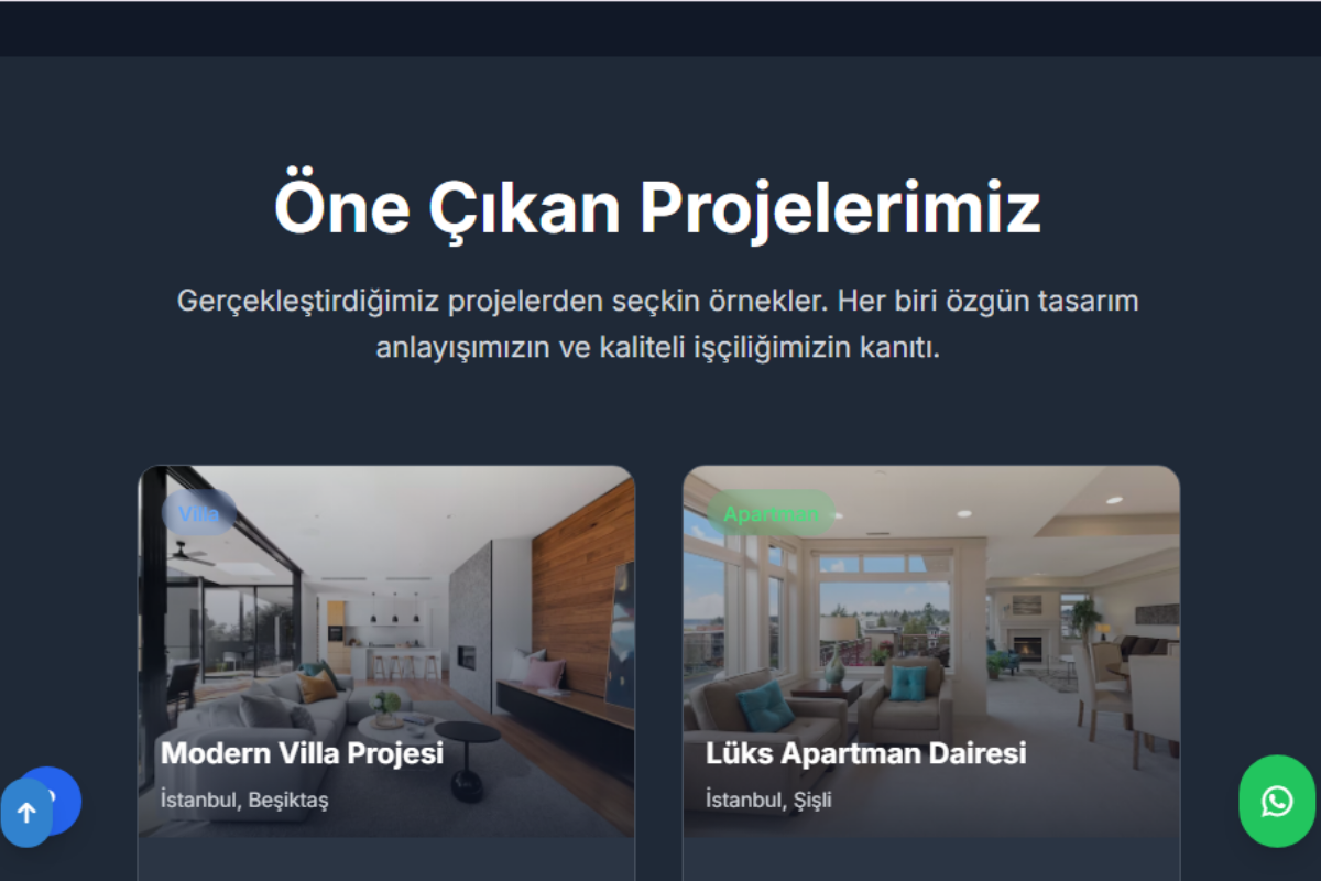 İç Mimarlık ve Çevre Tasarımı – Kurumsal Web Sitesi - Görsel 2