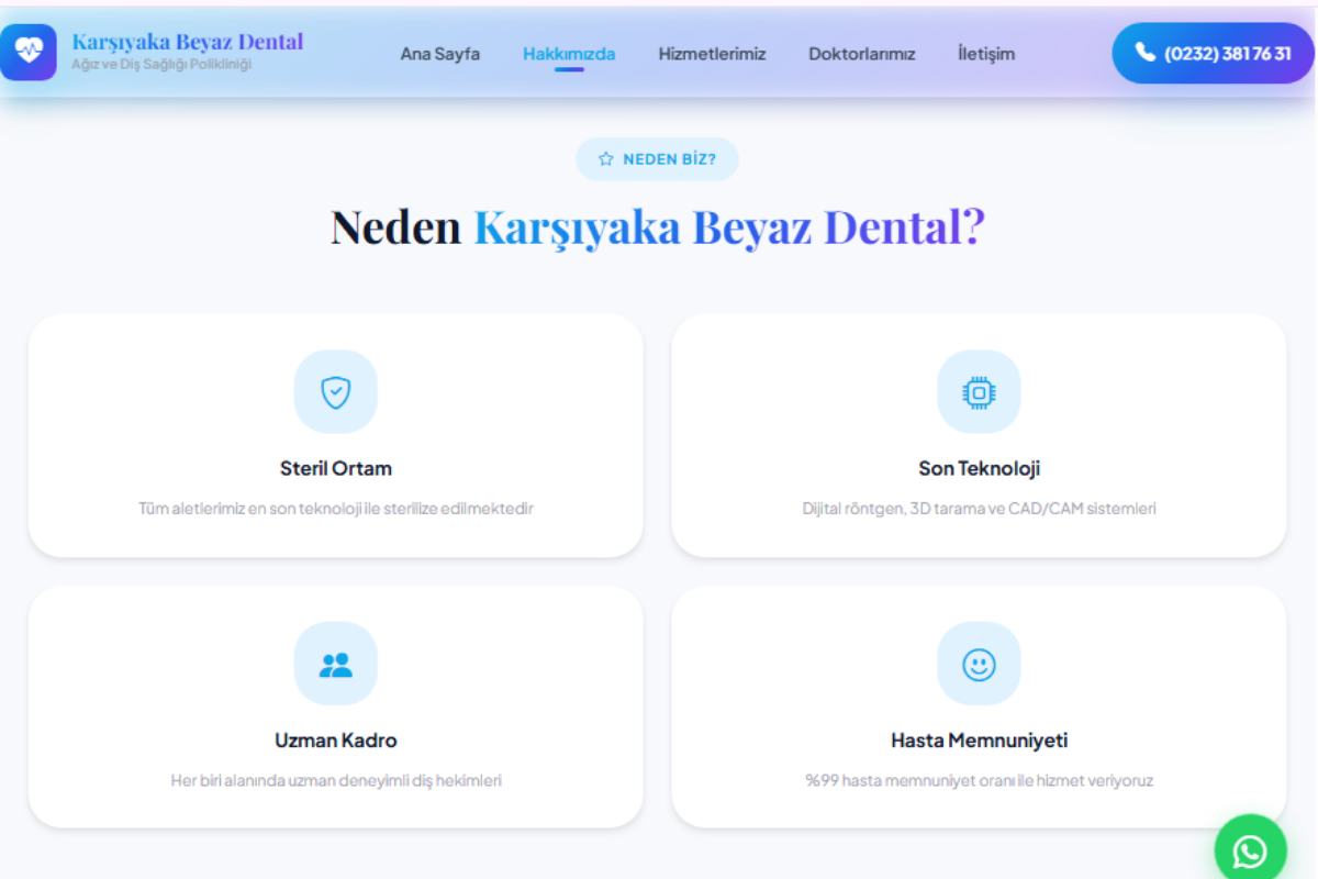 Karşıyaka Beyaz Dental – Diş Kliniği Web Sitesi - Görsel 2