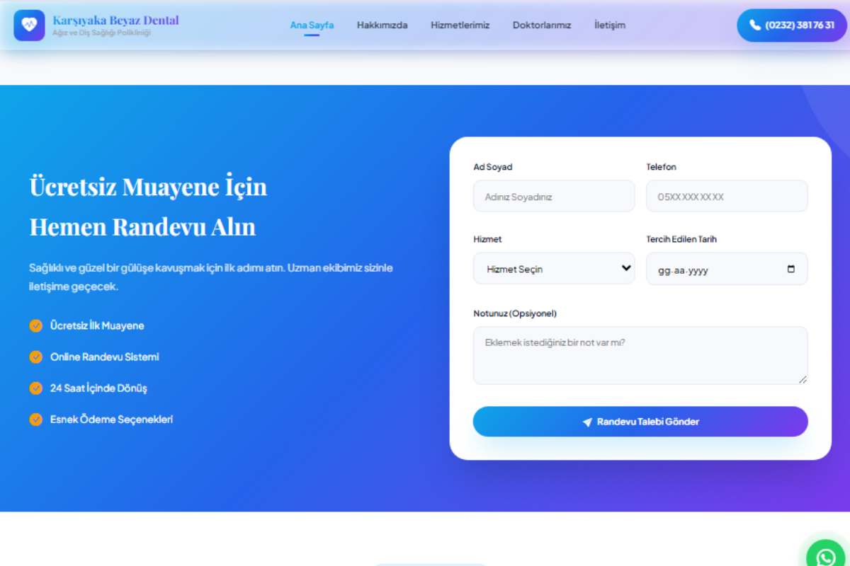 Karşıyaka Beyaz Dental – Diş Kliniği Web Sitesi - Görsel 5