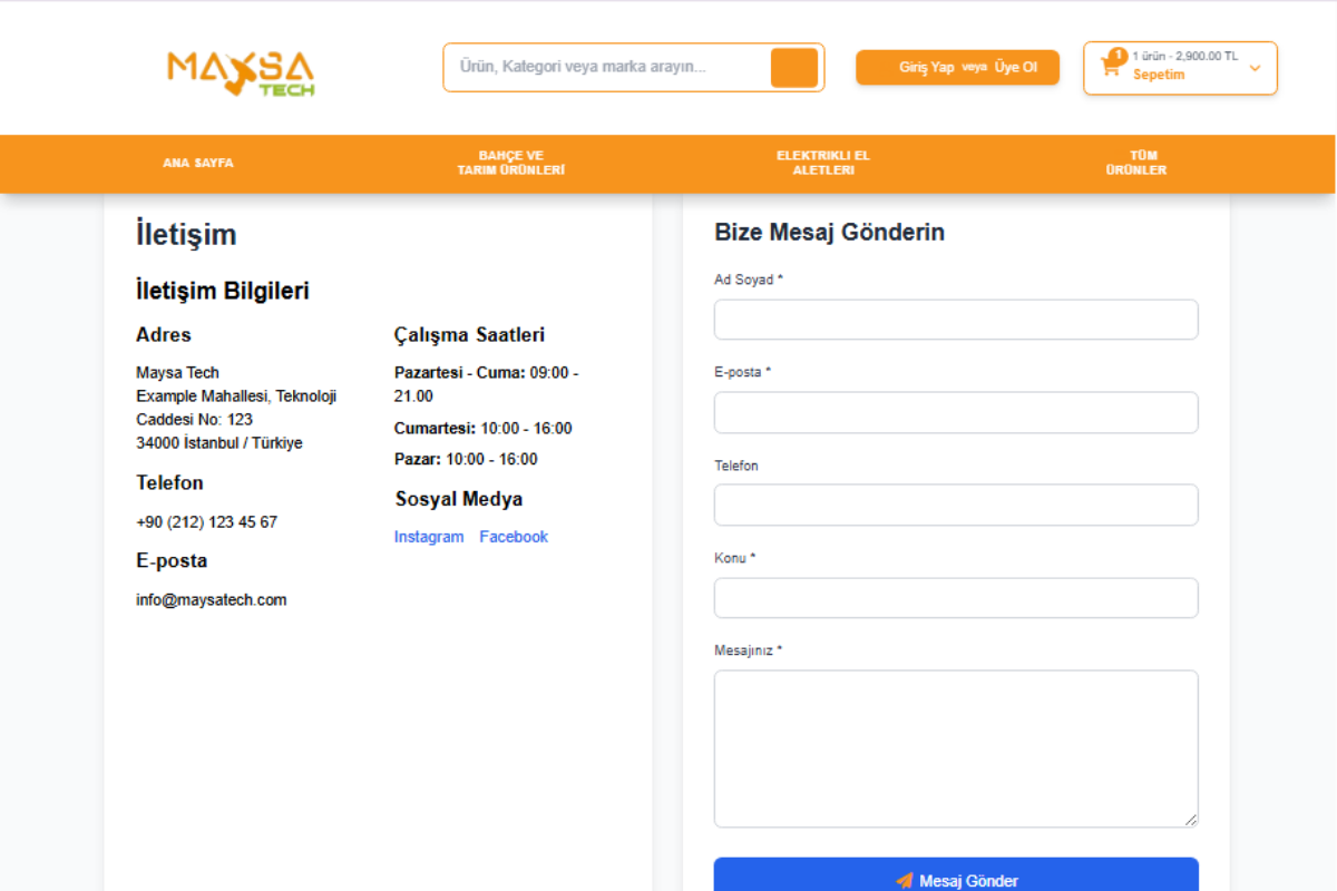 Maysa Hırdavat – Kurumsal E-Ticaret Platformu - Görsel 5