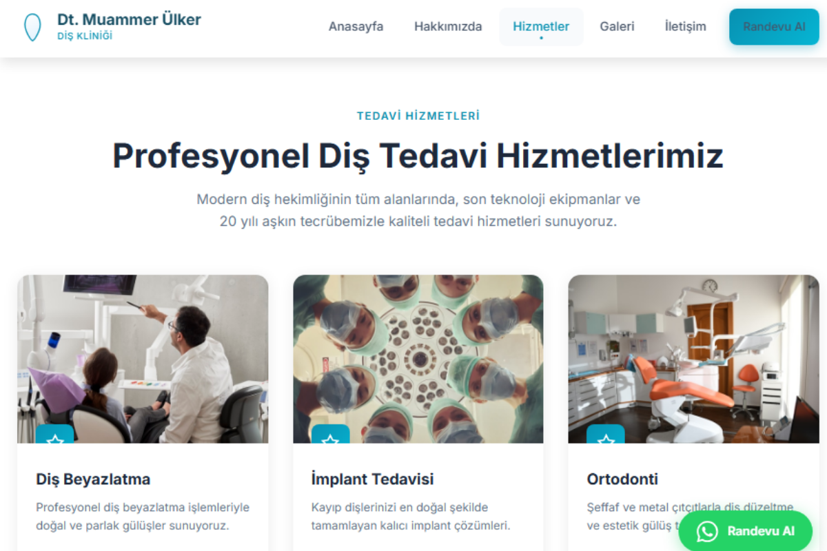 Muammer Ülker Diş Kliniği – Kurumsal Klinik Web Sitesi - Görsel 4