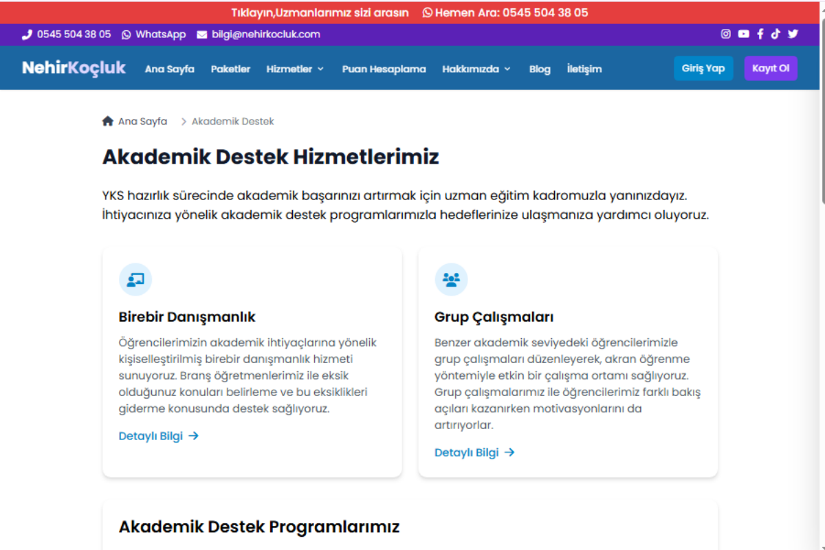 Nehir Koçluk – Dijital Sınav Koçluğu ve Eğitim Platformu - Görsel 2