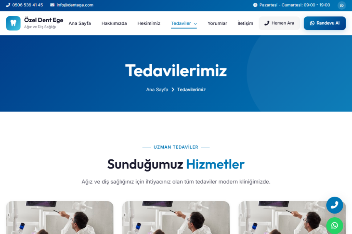 Özel Dent Ege Ağız ve Diş Sağlığı Polikliniği – Kurumsal Web Sitesi - Görsel 4