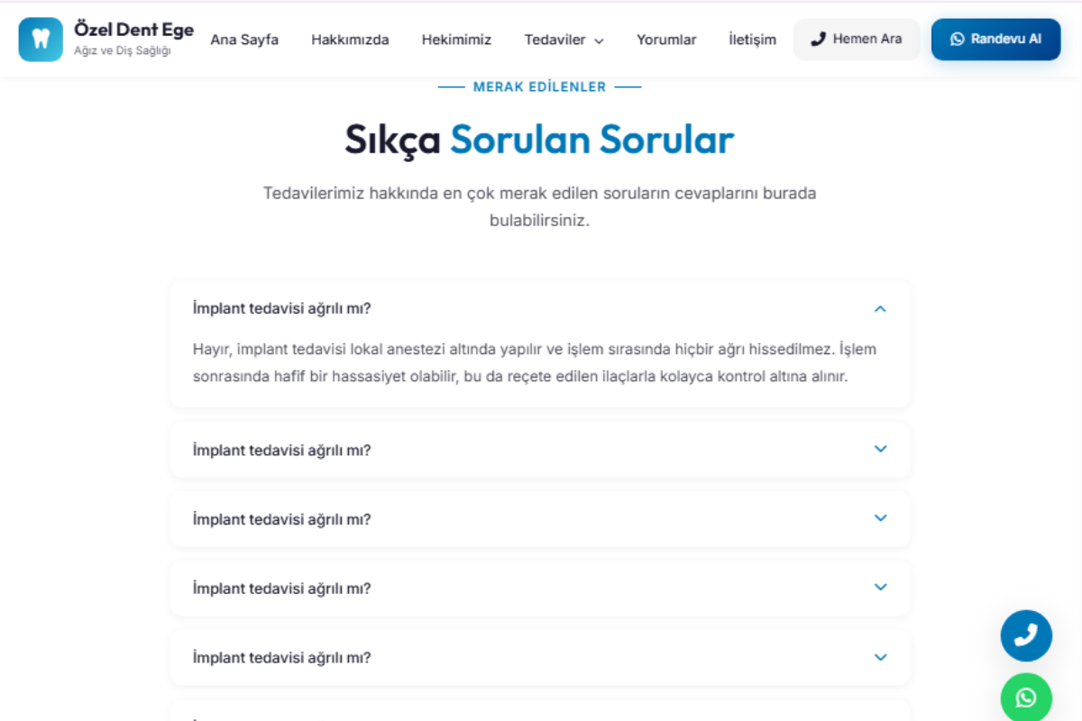 Özel Dent Ege Ağız ve Diş Sağlığı Polikliniği – Kurumsal Web Sitesi - Görsel 5