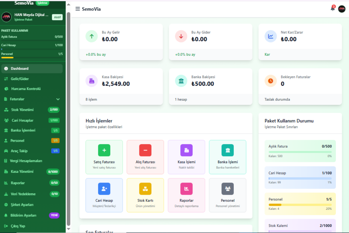 Semovia – Akıllı Muhasebe ve Finans Yönetim Platformu - Görsel 4