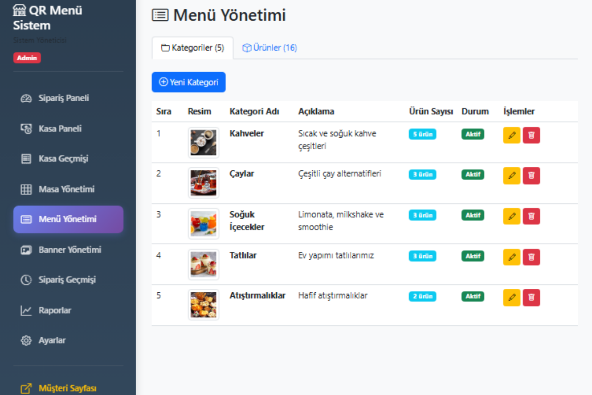 QR Menü – Dijital Restoran Yönetim Sistemi - Görsel 4