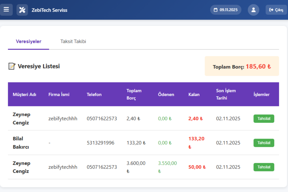 Teknik Servis Yönetim Sistemi - Görsel 3