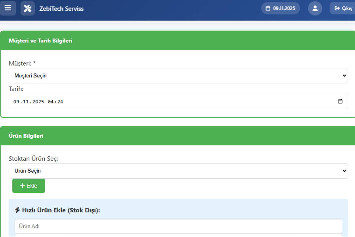 Teknik Servis Yönetim Sistemi - Görsel 4