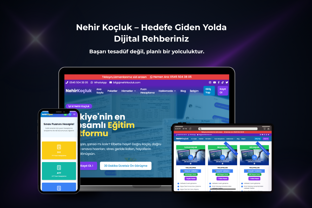 Nehir Koçluk – Dijital Sınav Koçluğu ve Eğitim Platformu