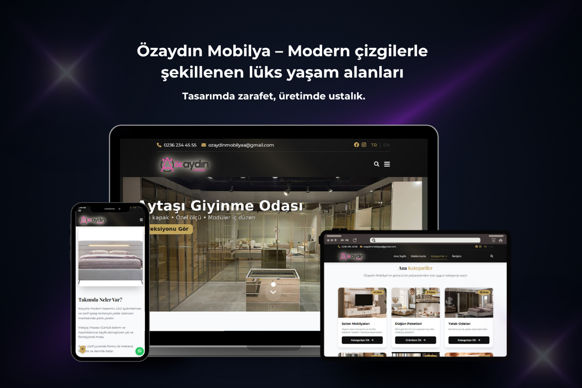 Özaydın Mobilya – Kurumsal Web Sitesi